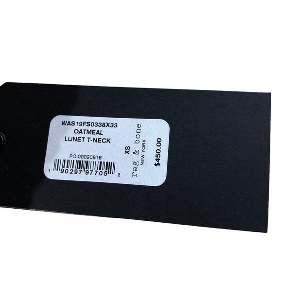 NEW Rag & Bone Lunet Wool Lambswool Turtleneck Sweater Chunky Knit Oatmeal Sz XS - Picture 10 of 10